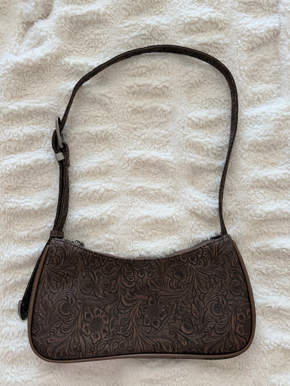 New Western Brown Tooled Leather Shoulder Bag